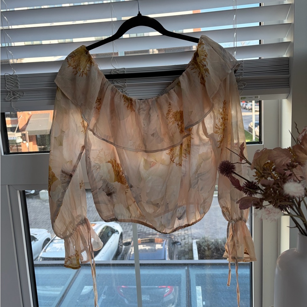 Floral Off-Shoulder Women Top